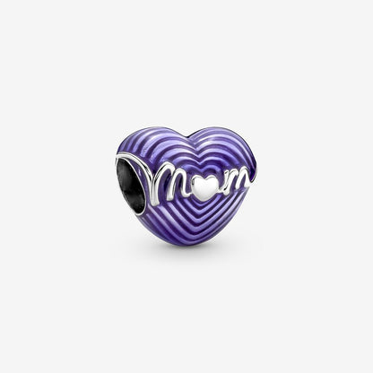 Purple Heartbeat Charm "Mom" Pandora 791160C01