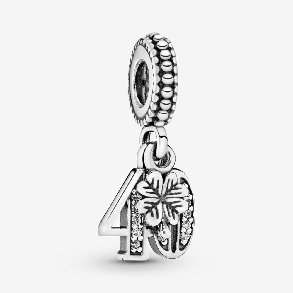 Pandora 40th Birthday Pendant Charm 791288cz