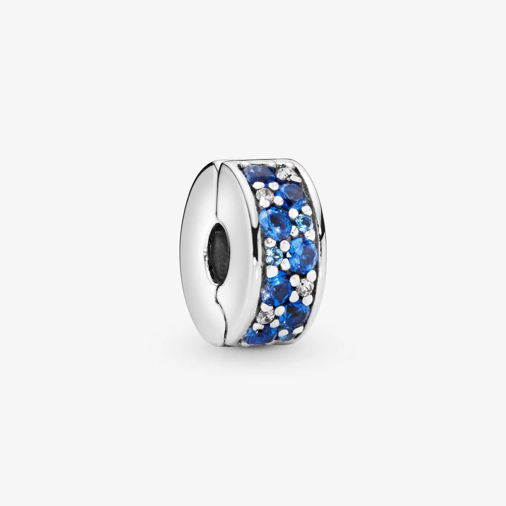 Pandora blue pavé clip 791817NSBMX