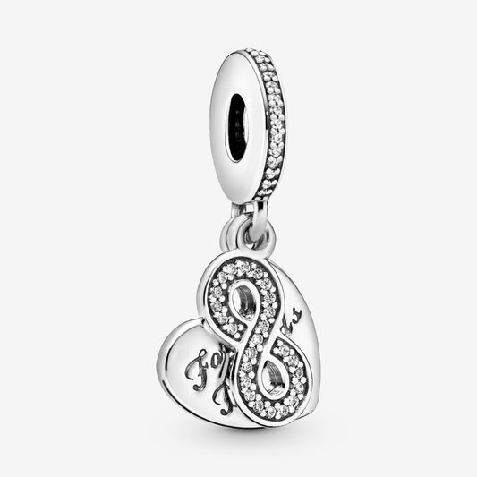 Heart Pendant Charm Friends Forever Pandora 791948cz