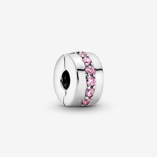 Pandora Sparkling Pink Band Clip 791972pcs