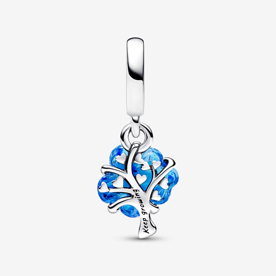 Tree of Life Charm Blue Murano Glass Pandora 792614C01