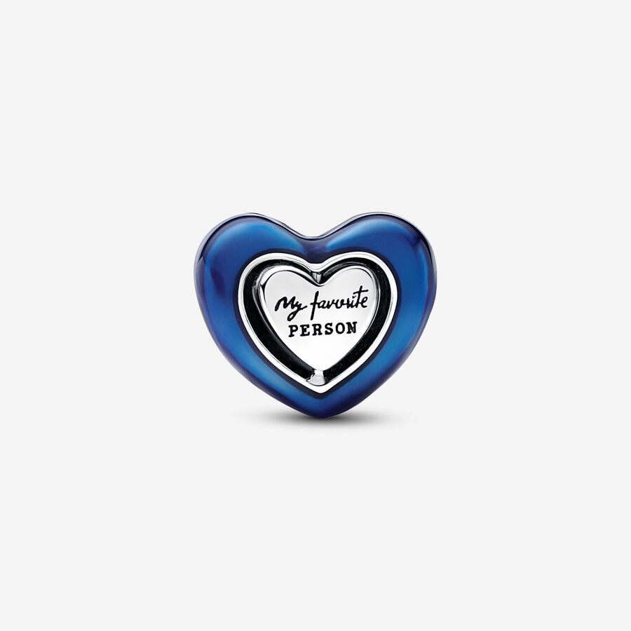 Charm Cuore Blu Girevole Pandora 792750C01