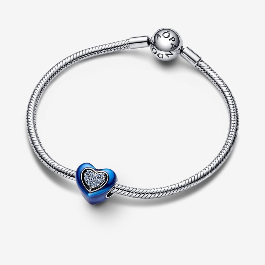 Charm Cuore Blu Girevole Pandora 792750C01