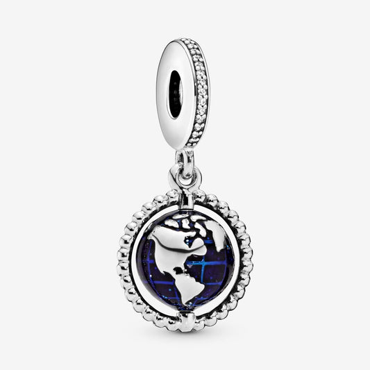 Pandora Rotating Globe Pendant Charm 798021CZ