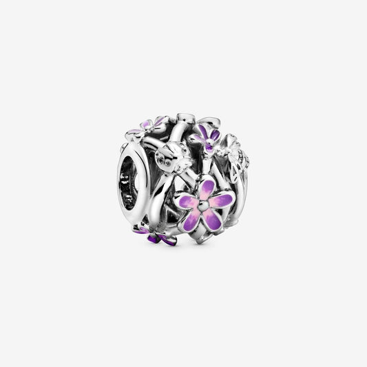 Purple Daisy charm with openwork Pandora 798772c02