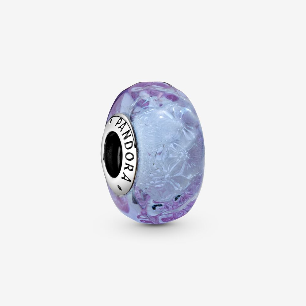 Lavender Murano Glass Charm With Pandora Waves 798875c00