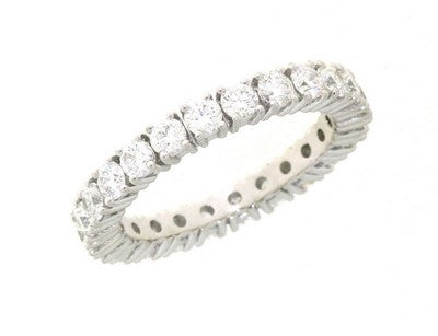 Anello Riviera Girodito con Diamante in Oro Bianco Mirco Visconti IU24/30