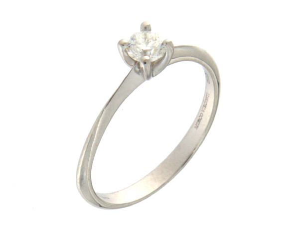Anello Solitario con Diamante in Oro Bianco Mirco Visconti GM153/50