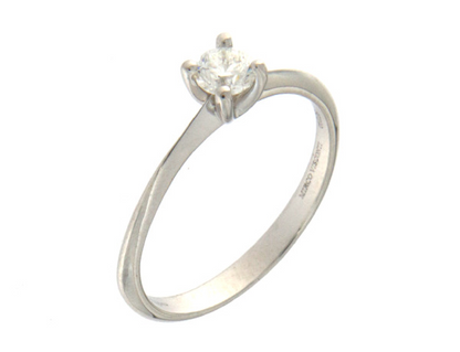 Anello Solitario con Diamante in Oro Bianco Mirco Visconti GM153/50