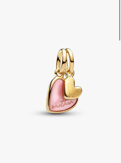 Charm Pendente Unione di Cuori Mamma e Figlia divisibile Pandora 763766C01