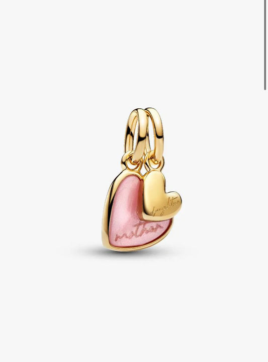 Charm Pendente Unione di Cuori Mamma e Figlia divisibile Pandora 763766C01