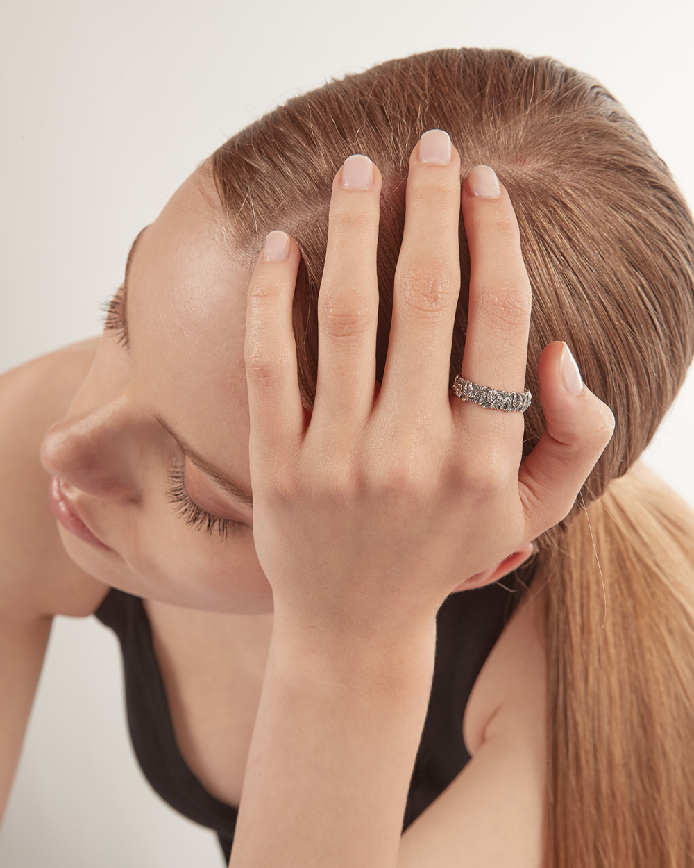 Anello Fede Foglie Argento NOVE25 N25ANE00458