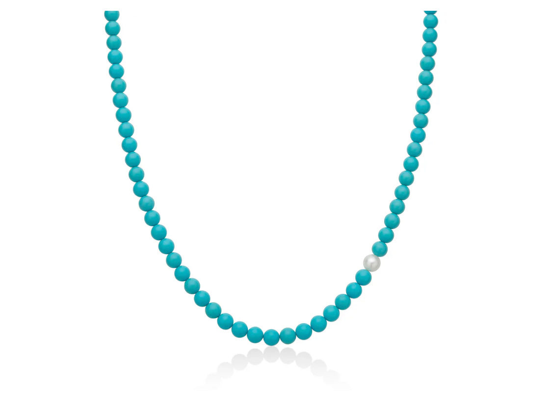 Collana Miluna “Terra e Mare” in Pasta di Corallo Turchese PCL6701