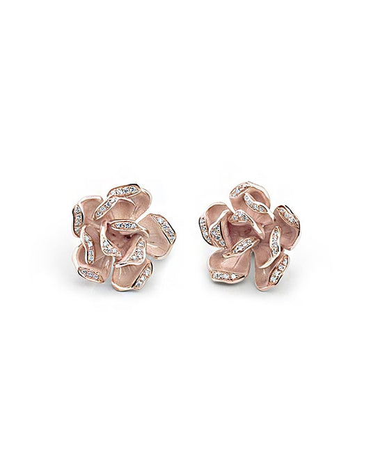 Black Rose Gold and Diamond Earrings Annamaria Cammilli GOR0431P