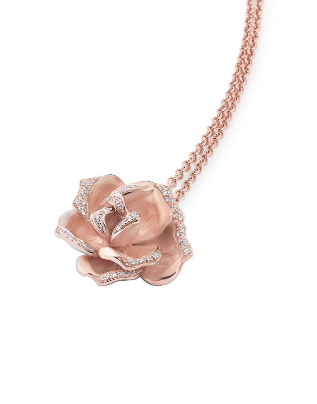 Black Rose Gold and Diamond Necklace Annamaria Cammilli Gpe0398p