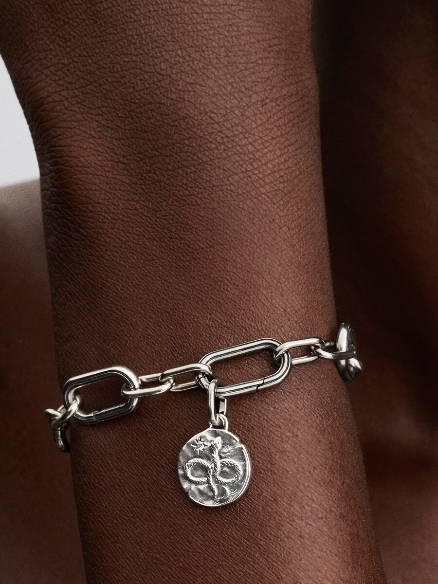 Charm Medallion Serpente "Memento Vivere" Argento Sterling 925 Pandora 793976C01