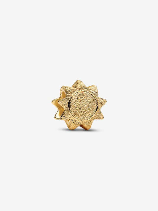 Mini Charm Sole effetto diamantato Placcatura in Oro 14k Pandora 764052C00