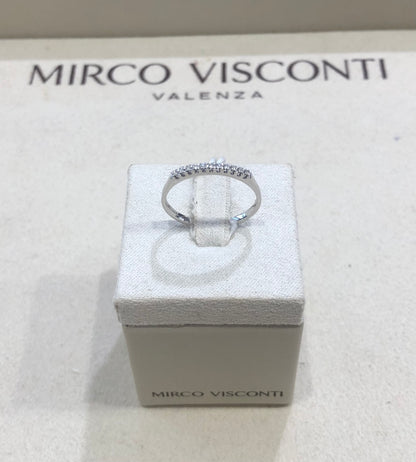 Anello Riviera con Diamante in Oro Bianco Mirco Visconti DS81/EK10