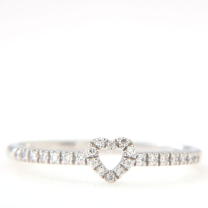 Anello Cuore Oro Bianco 18 kt E Diamanti Crivelli 370-XR7139