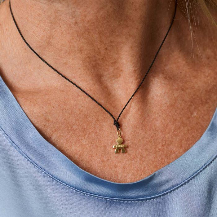 Ciondolo i Tesorini Mini con Sagoma Bimbo in Oro Giallo 18 kt Le Bebè LBB942