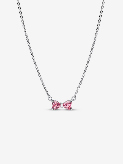 Collana Fiocco Luminoso Rosa Argento Sterling 925 Pandora 394235C01-45