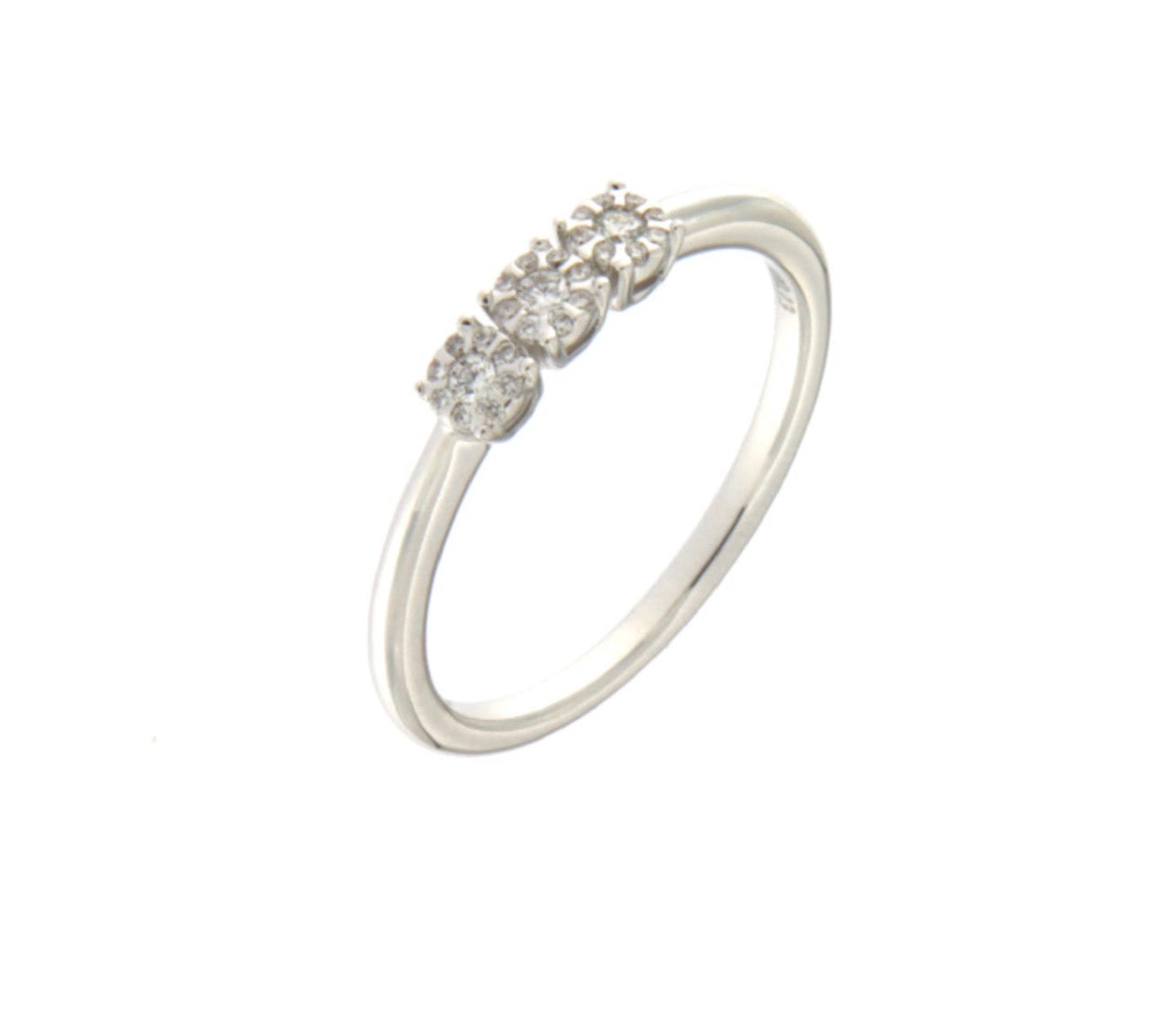 Anello Trilogy con Diamanti e Oro Bianco Mirco Visconti ABA1030