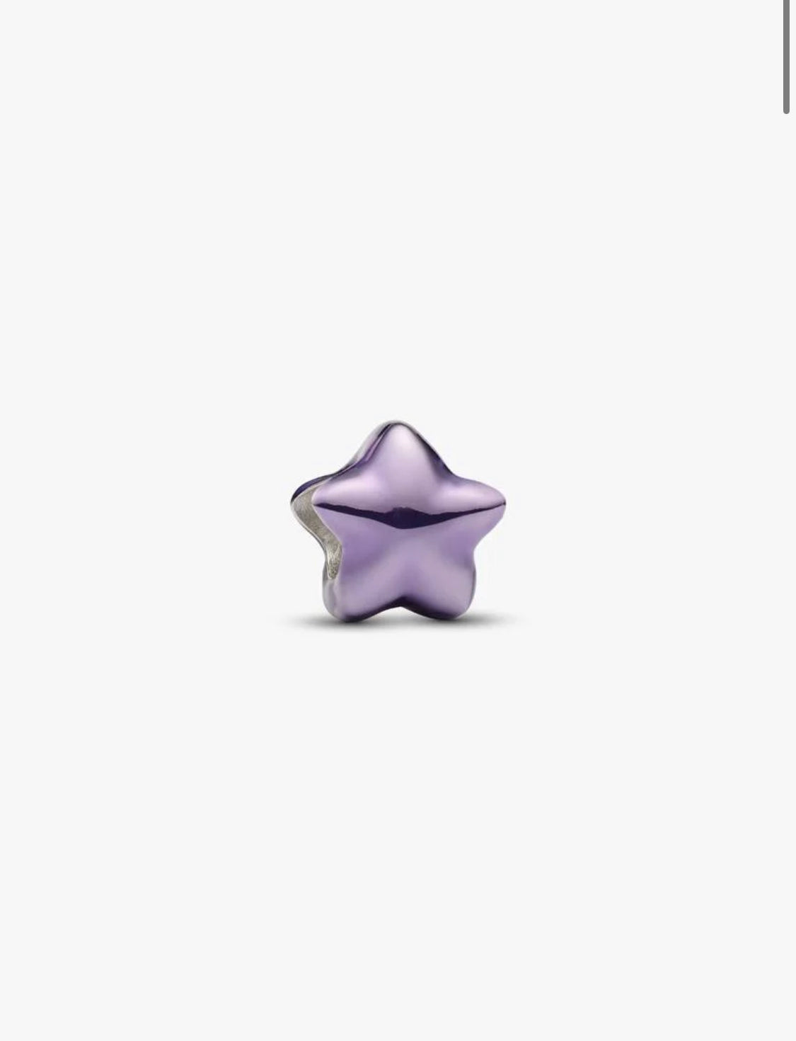 Mini Charm Stella effetto metallico viola Pandora 794813C01