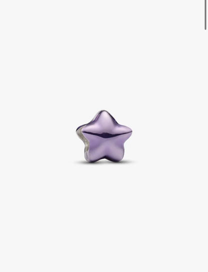 Mini Charm Stella effetto metallico viola Pandora 794813C01