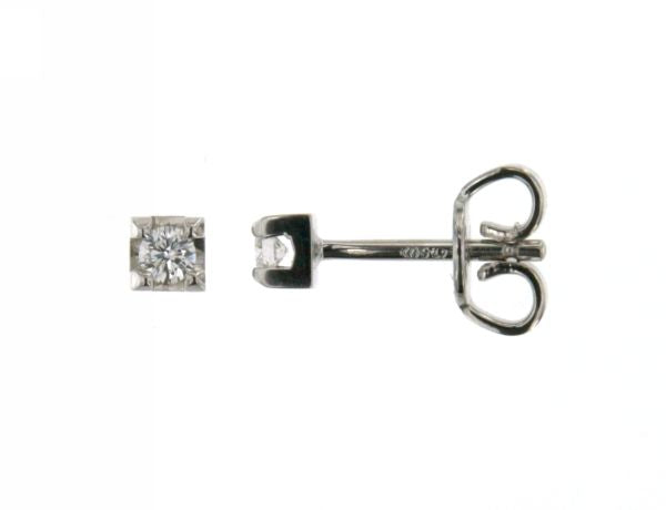 Orecchini Punto Luce con Diamante in Oro Bianco Mirco Visconti BN49/50