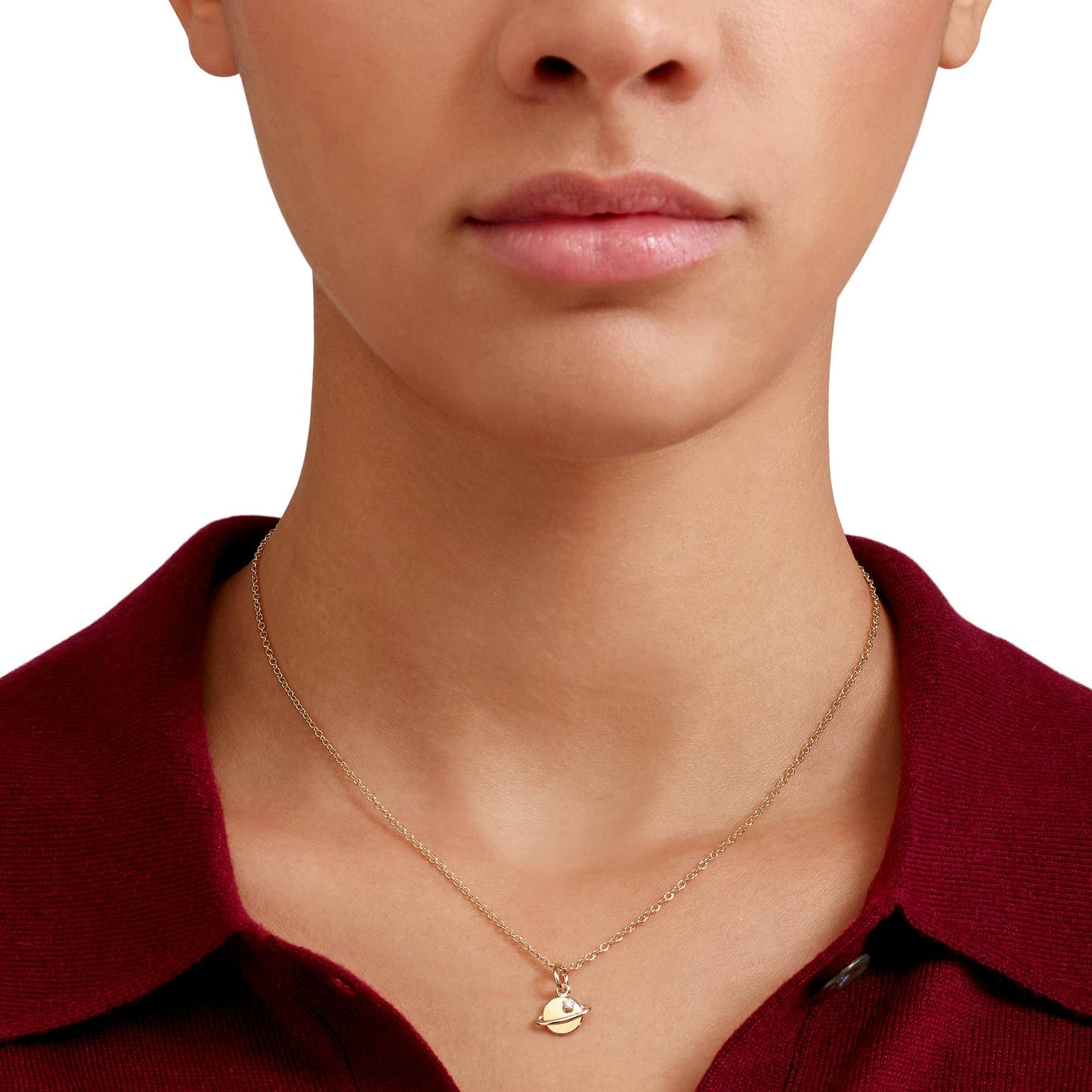 Ciondolo Pianeta Oro Giallo e Diamante Bianco Dodo DMC5019-UNIVE-DB09G