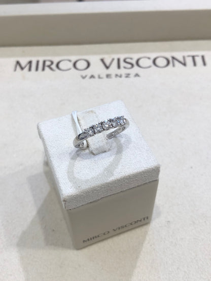 Anello Riviera con Diamante in Oro Bianco Mirco Visconti GM105/EC15