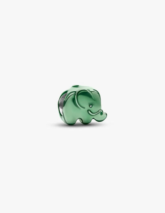 Mini Charm Elefante effetto metallico verde Pandora 794901C01