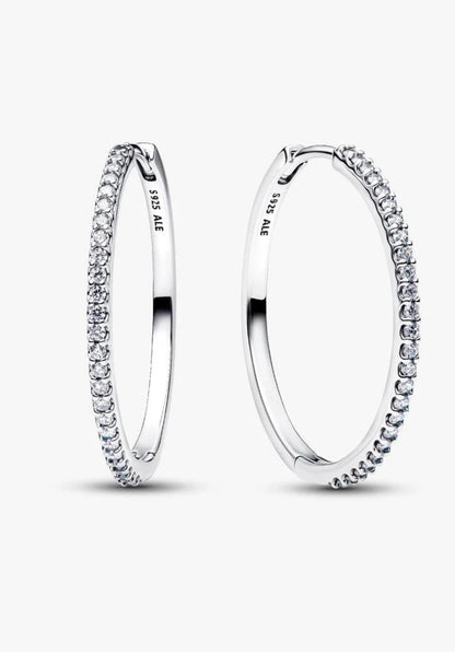 Orecchini Cerchi Grandi Pavè Pandora 294650C01
