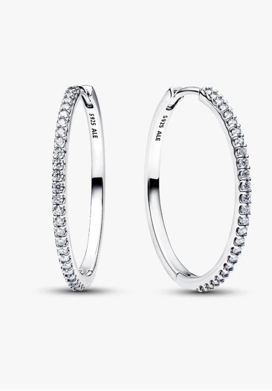 Orecchini Cerchi Grandi Pavè Pandora 294650C01