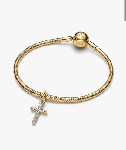Charm Pendente Croce Luminosa Dorata Pandora 764063C01