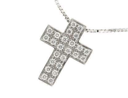 Girocollo Croce con Diamante in Oro Bianco Mirco Visconti GM104/20