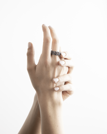 Anello Grumetta Piccola Puntinata Argento NOVE25 N25ANE00265