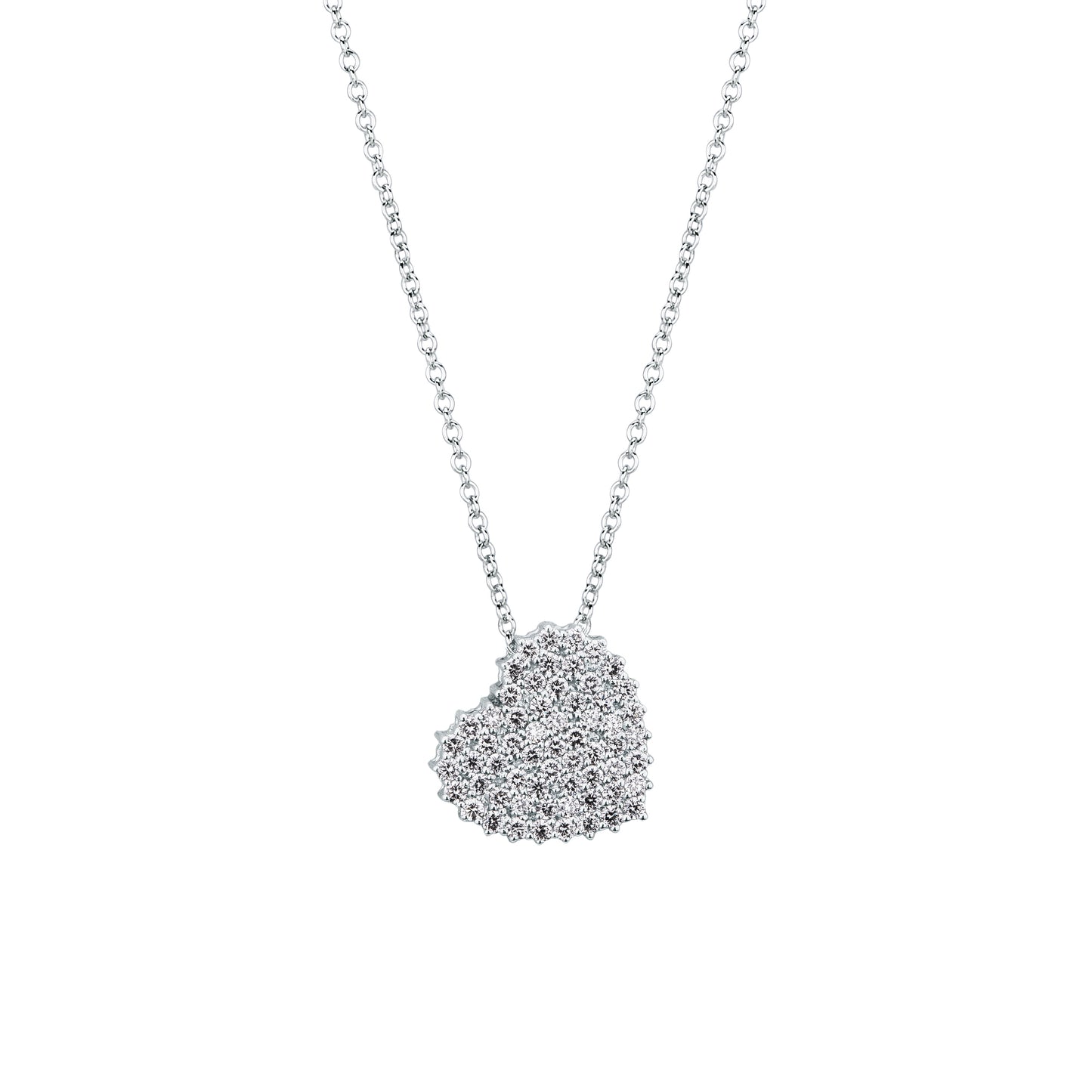 Girocollo Cuore con Diamante in Oro Bianco Mirco Visconti P1237/20