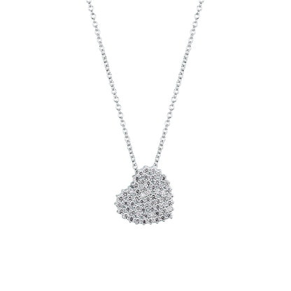 Girocollo Cuore con Diamante in Oro Bianco Mirco Visconti P1237/20