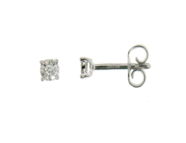 Orecchini Punto Luce con Diamante in Oro Bianco Mirco Visconti AB647/3