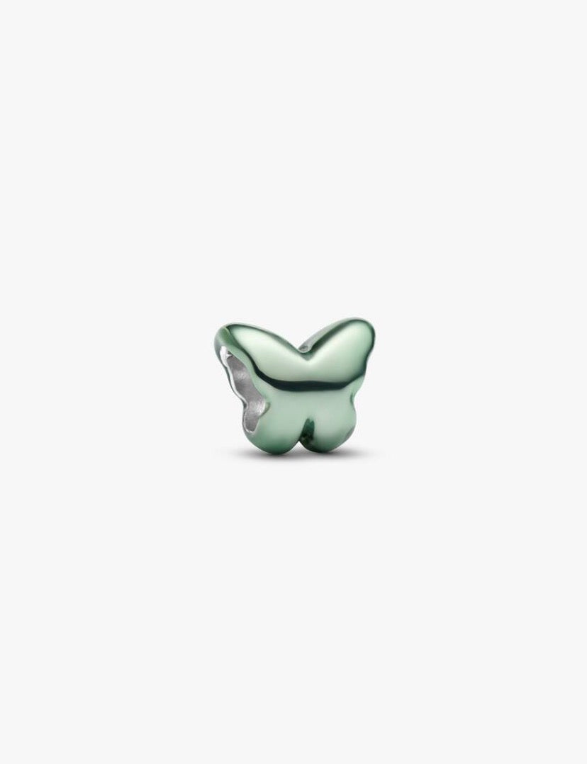 Mini Charm Farfalla effetto metallico verde Pandora 794783C01