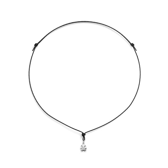 Ciondolo i Tesorini Mini con Sagoma Bimba in Oro Bianco 18 kt Le Bebè LBB941