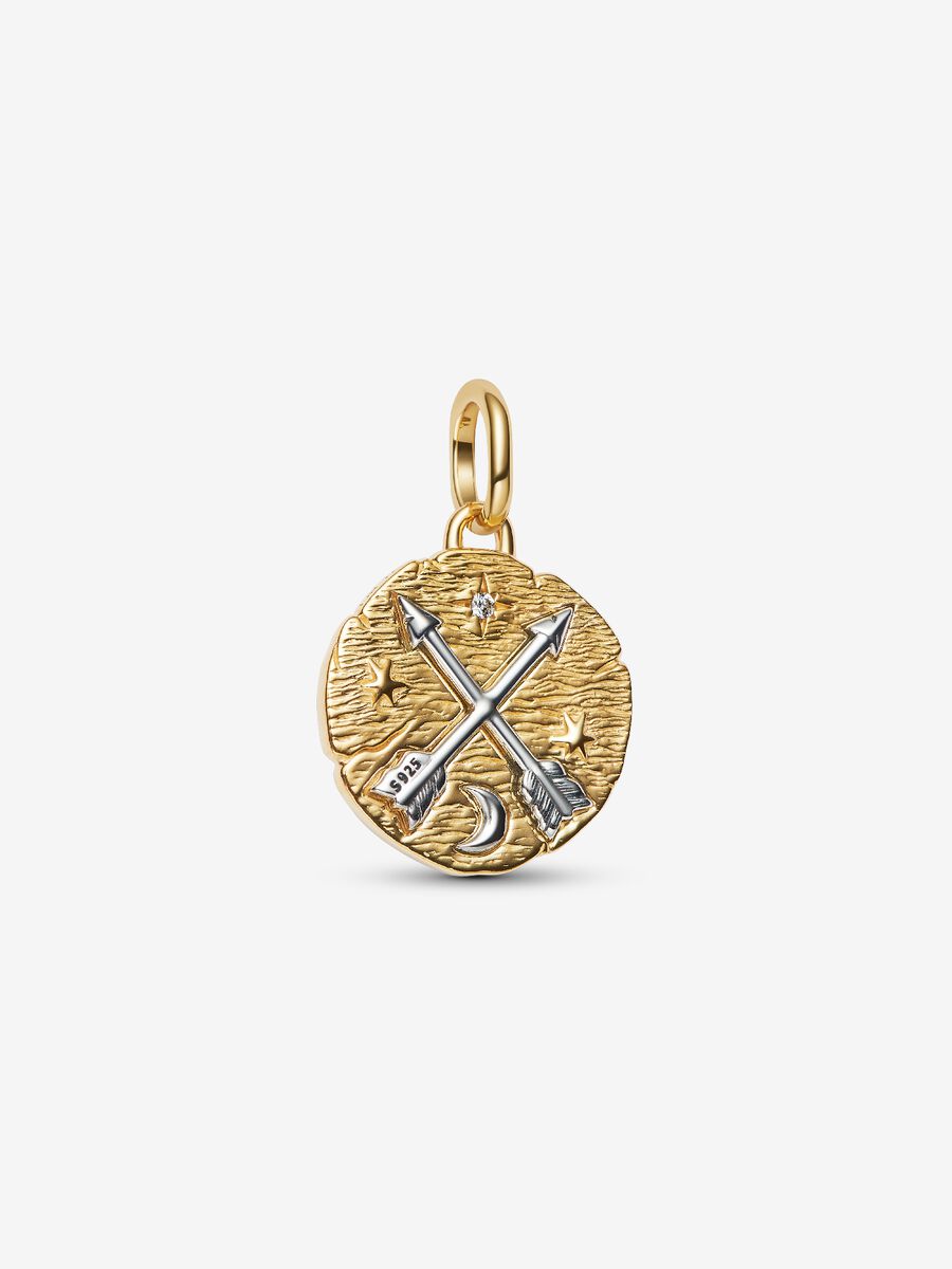Charm Medallion Frecce "Ad Meliora"
Argento Sterling 925, Placcatura in Oro 14k Pandora 764081C01
