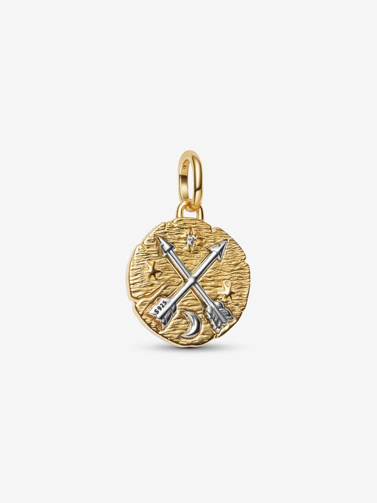 Charm Medallion Frecce "Ad Meliora"
Argento Sterling 925, Placcatura in Oro 14k Pandora 764081C01