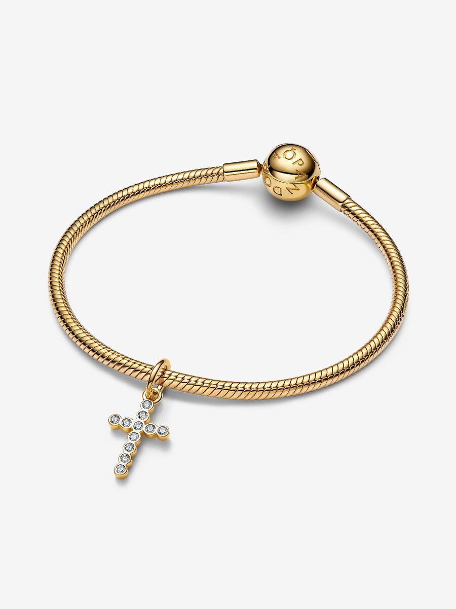 Charm Pendente Croce Luminosa
Placcatura in Oro 14k