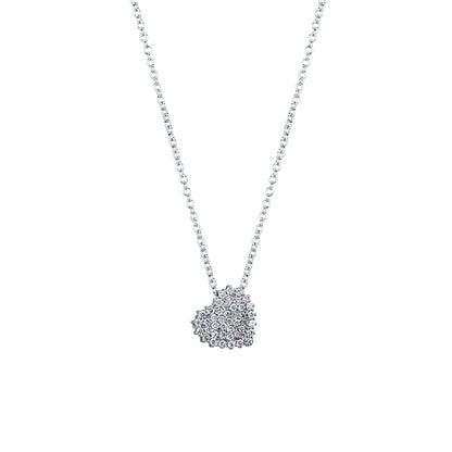 Girocollo Cuore con Diamante in Oro Bianco Mirco Visconti P1237/10