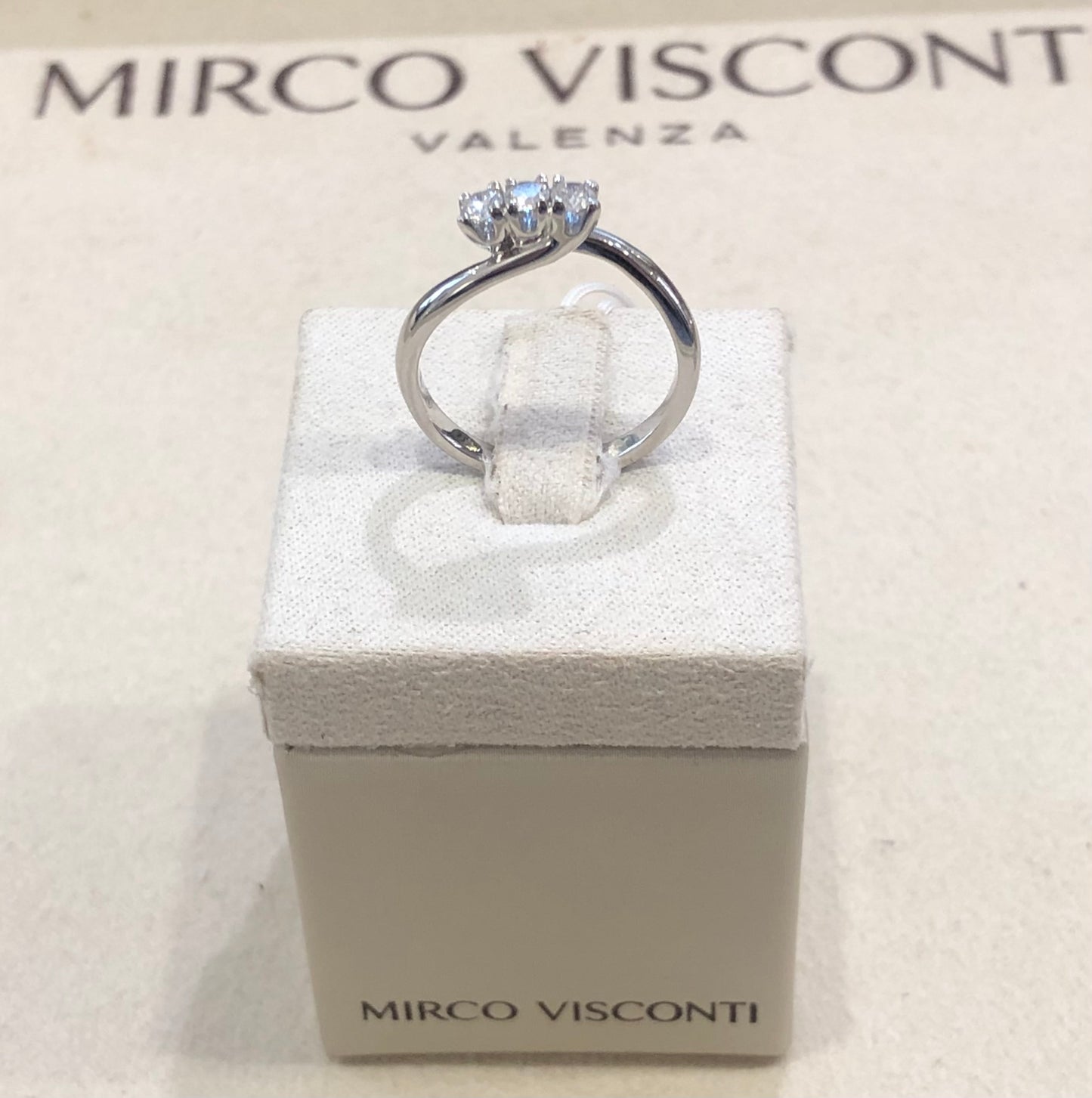 Anello Trilogy con Diamante in Oro Bianco Mirco Visconti BR827/20