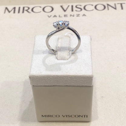 Anello Trilogy con Diamante in Oro Bianco Mirco Visconti BR827/20