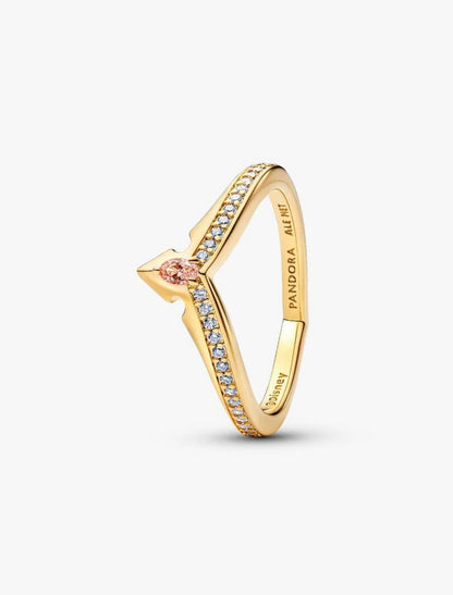 Principesse Disney, Aurora, Anello Tiara Finitura in Oro Pandora 164334C01